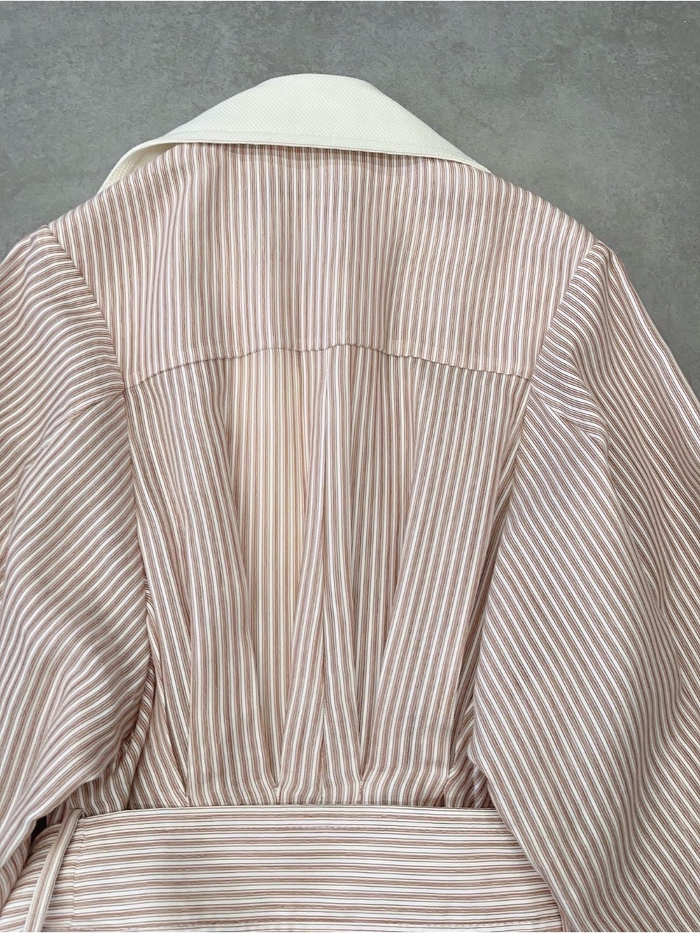 NWOT Zimmermann Striped Cream and Blush Belted Shirt Dress, Size AU 2 = M - Picture 13 of 13